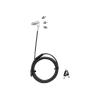 DICOTA Security Lock Exchangeable T / N/W Head - Sicherheitskabelschloss - Anthrazit - 2 m