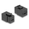 Delock - Modularer Einschub (Kopplung) - weiblich zu weiblich - USB Typ C - Schwarz