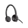 Poly Savi 8220 - Savi 8200 series - Headset - On-Ear - DECT / Bluetooth - kabellos - Adapter USB-A via Bluetooth - Schwarz - UC-zertifiziert, Zertifiziert für Microsoft Teams - Replaces Poly SKU 209214-02