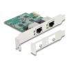 Delock PCI Express x1 Karte zu 2 x RJ45 2,5 Gigabit LAN RTL8125