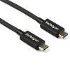StarTech.com 2.6ft (80cm) Thunderbolt 3 Cable, 40Gbps, 100W PD, 4K / 5K Video, Thunderbolt-Certified, Compatible w / TB4 / USB 3.2 / DisplayPort - Thunderbolt-Kabel - 24 pin USB-C (M) zu 24 pin USB-C (M) - Thunderbolt 3 / USB / DisplayPort - 80 cm - 4K Un