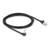 Delock - Netzwerkkabel - RJ-45 (M) nach unten abgewinkelt zu RJ-45 (M) gerade - 2 m - 4.5 mm - S / FTP - CAT 6a - geschirmt, halogenfrei - Schwarz