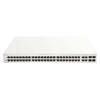Nuclias Cloud Managed 52-Port Layer2 PoE+ Gigabit Switch, 48x 10 / 100 / 1000Mbit / s TP (RJ-45) PoE Ports, 802.3at Power-over-Ethernet bis 30 Watt Leistung / Port, 4x TP Combo Port / SFP Slot für opt. 100 / 1000Mbit / s Fiber Transceiver, 802.3x Flow Con