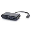 C2G USB-C to HDMI and VGA Adapter Converter with Power Delivery - Dockingstation - USB-C / Thunderbolt 3 - VGA, HDMI