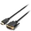 Kensington HDMI (M) to DVI-D (M) Passive Cable, 6ft - Adapterkabel - DVI-D männlich zu HDMI männlich - 1.83 m - Doppelisolierung - Schwarz - passiv, Daumenschrauben
