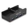 Delock - Hub - 5 Gbps, 4 port, with locking screw - 3 x USB + 1 x USB-C - Desktop
