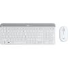 Logitech Slim Wireless Combo MK470 - Tastatur-und-Maus-Set - kabellos - 2.4 GHz - Nordisch - Off-White