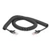 Delock RJ45 Spiralkabel Stecker zu Stecker Cat.5e 2 m schwarz