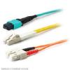 AddOn - Fan-out-Kabel - MPO / PC Multimode (W) zu LC / PC Multimode (M) - 5 m - Glasfaser - 50 Mikrometer - OM3 - halogenfrei - Aquamarin