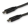 StarTech.com USB-C auf USB-C Kabel mit 5A Power Delivery - St / St - 3m - USB 2.0 - USB-IF zertifiziert - USB Typ C Kabel - USB-Kabel - 24 pin USB-C (M) zu 24 pin USB-C (M) - Thunderbolt 3 / USB 2.0 - 5 A - 3 m - Schwarz