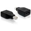 Delock - DisplayPort-Adapter - Mini DisplayPort (M) zu DisplayPort (W) - Schwarz