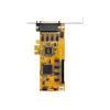 StarTech.com PEX8S1050LP PCI Express Schnittstellenkarte (8 Ports, RS232, PCIe, low profile, 16550 UART,  DB9 Serial Card) - Serieller Adapter - PCIe Low-Profile - RS-232 x 8 - Gelb - TAA-konform