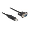 Delock - Kabel USB / seriell - USB (M) zu DB-9 (M) schraubbar - 50 cm