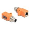 Delock - Netzwerkadapter - 8-polig M12-A (M) gerade zu RJ-45 (W) gerade - STP - CAT 5e - A-kodiert - orange