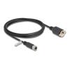 Delock - Netzwerkkabel - 4-polig M12-D (W) zu RJ-45 (W) schraubbar - 2 m - 6.8 mm - FTP - CAT 5e - geformt, verseilt - Schwarz