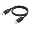 2 m DisplayPort-Kabel - Version 1.4 8k bei 60 Hz - vergoldete Stecker - DP (m) zu DP (m) - Außendurchmesser 7,3 mm - 28 AWG - schwarz