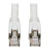 Eaton Tripp Lite Series Cat8 25G / 40G-Certified Snagless Shielded S / FTP Ethernet Cable (RJ45 M / M), PoE, White, 3 ft. (0.91 m) - Patch-Kabel - RJ-45 (M) zu RJ-45 (M) - 91.4 cm - S / FTP - CAT 8 - ohne Haken, robust - weiß