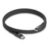 Delock - USB-Kabel - USB-C (M) zu USB-C (M) - USB 2.0 - 20 V - 3 A - 1 m - USB Power Delivery (60W), Power Delivery 3.0 Unterstützung, geflochten, magnetisch - Schwarz