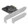 Delock 2 Port SATA PCI Express Karte - Low Profile Formfaktor