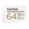 SanDisk Max Endurance - Flash-Speicherkarte (microSDXC-an-SD-Adapter inbegriffen) - 64 GB - Video Class V30 / UHS-I U3 / Class10 - microSDXC UHS-I