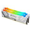 Kingston FURY Renegade RGB - DDR5 - Kit - 32 GB: 2 x 16 GB - DIMM 288-PIN - 6400 MHz / PC5-51200 - CL32 - 1.4 V - ungepuffert - on-die ECC - weiß, Silber