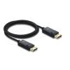 Delock Koaxiales DisplayPort Kabel 16K 60 Hz 80 Gbps mit Geflechtmantel 2 m