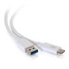 C2G 3ft USB C 3.0 to USB Cable - USB C to USB A - M / M - USB-Kabel - USB Typ A (M) zu 24 pin USB-C (M) - USB 3.1 - 30 V - 3 A - 91.4 cm - weiß