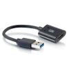 C2G USB C to USB Adapter - SuperSpeed USB Adapter - 5Gbps - F / M - USB-Adapter - 24 pin USB-C (W) umkehrbar zu USB Typ A (M) - USB 3.0 - 15.2 cm - geformt - Schwarz