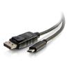 C2G 10ft USB C to DisplayPort Cable - 4K Video - M / M - Adapterkabel - 24 pin USB-C (M) zu DisplayPort (M) - USB 3.1 / Thunderbolt 3 / DisplayPort - 3.05 m - 4K Unterstützung, hauchvergoldete Kontakte - Schwarz