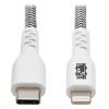Eaton Tripp Lite Series Heavy-Duty USB-C to Lightning Sync / Charge Cable, MFi Certified - M / M, USB 2.0, 10 ft. (3.05 m) - Lightning-Kabel - 24 pin USB-C männlich zu Lightning männlich - 3 m - Schwarz, weiß