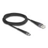 Delock USB 2.0 Kabel USB Typ-A Stecker zu USB-C Stecker mit verlängertem Knickschutz 2 m