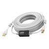 Vision Techconnect - USB-Kabel - USB (M) zu USB Typ B (M) - USB 2.0 - 15 m - aktiver Booster nachgeschaltet - weiß