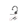 Poly Blackwire 3315 - Blackwire 3300 series - Headset - On-Ear - kabelgebunden - 3,5 mm Stecker, USB-C - Schwarz - UC-zertifiziert, Zertifiziert für Microsoft Teams - Replaces Poly SKU 214015-101
