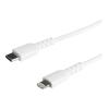 StarTech.com 1m USB-C auf Lightning-Kabel - Hochbelastbare, robuste Aramidfaser - USB Typ-C auf Lightningkabel - Lade- / Synchronisationskabel - Apple MFi-zertifiziert iPad / iPhone 12 - Weiß (RUSBCLTMM1MW) - Lightning-Kabel - Lightning männlich zu USB-C