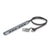 Delock - Hub - schlank, mit USB Typ-C oder USB Typ-A, 1 x USB 5 Gbps - 1 x USB + 6 x USB 2.0 - Desktop