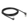 Delock - Netzwerkkabel - RJ-45 (M) nach oben angewinkelt zu RJ-45 (M) nach unten abgewinkelt - 3 m - 4.5 mm - S / FTP - CAT 6a - geschirmt, halogenfrei - Schwarz