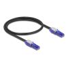 Delock - Netzwerkkabel - RJ-45 (M) gewinkelt zu RJ-45 (M) gewinkelt - 50 cm - 6 mm - UTP - CAT 6 - halogenfrei - Schwarz