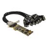 Startech 16 Port PCI Express Seriell Karte - Low Profile - High Speed PCIe Seriell Karte mit 16 DB9 RS232 Ports - Erweiterungsmodul - PCIe 1.1 Low-Profile - RS-232 x 2 - Gelb