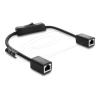 Delock - Netzwerkkabel - RJ-45 (W) zu RJ-45 (W) - 30 cm - 6 mm - Foiled Unshielded Twisted Pair (F / UTP) - CAT 6 - Ein / Aus-Schalter, halogenfrei - Schwarz