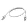 0,5 m CAT6-Kabel - RJ45 (m) zu RJ45 (m) - STP geschirmtes Twisted-Pair - CAT 6a - 10 Gbps - 24 AWG - mit Knickschutz - weiß