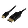 StarTech 2m Mini DisplayPort 1.2 auf DisplayPort Adapterkabel - mDP zu DP 4k x 2k Kabel - St / St - DisplayPort-Kabel - Mini DisplayPort (M) zu DisplayPort (M) - 2 m - eingerastet - Schwarz