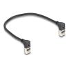 Delock - Netzwerkkabel - RJ-45 (M) nach oben angewinkelt zu RJ-45 (M) nach oben angewinkelt - 25 cm - 4.5 mm - S / FTP - CAT 6a - geschirmt, halogenfrei - Schwarz