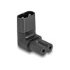 Delock - Netzteil - power IEC 60320 C7 zu IEC 60320 C8 - 250 V - 2.5 A - 90° Stecker - Schwarz