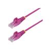 25cm Pink Slim CAT6 Ethernet Cable