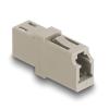Delock - Netzwerkkoppler - LC (W) zu LC (W) - Glasfaser - Simplex - OM1 / OM2 - beige (Packung mit 2)