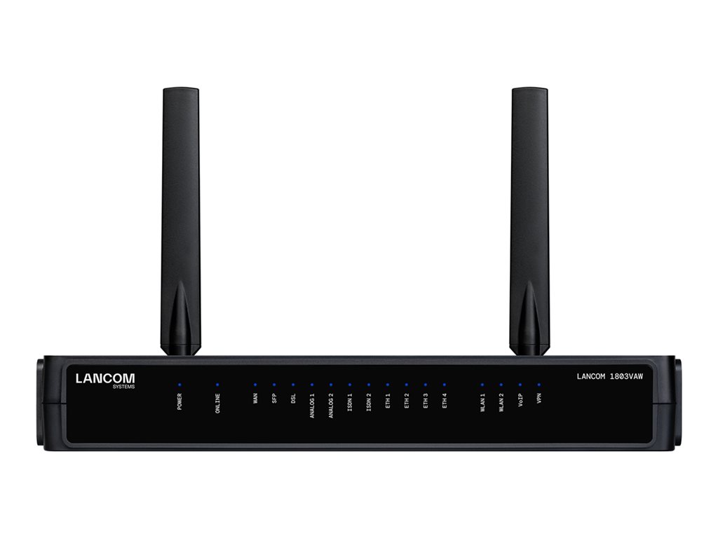 LANCOM 1803VAW - Wireless Router - DSL-Modem 4-Port-Switch - 1GbE - Wi-Fi 5, Wi-Fi 6 - Dual-Band - VoIP-Gateway