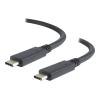 C2G 3ft USB C Cable - USB 3.2 - 10Gbps - M / M - USB-Kabel - USB-C (M) zu USB-C (M) - USB 3.1 Gen 2 / Thunderbolt 3 - 20 V - 3 A - 1 m - Schwarz
