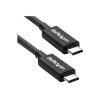 StarTech.com 2m (6.6ft) Thunderbolt 3 Cable, 20Gbps, 100W PD, 4K Video, Thunderbolt-Certified, Compatible w / TB4 / USB 3.2 / DisplayPort - Thunderbolt-Kabel - USB-C (M) zu USB-C (M) - Thunderbolt 3 / USB / DisplayPort - 2 m - Schwarz - für P / N: CDP2HDU