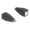 Delock - USB-Adapter - Micro-USB Typ B (M) zu USB Typ B (W) - USB 2.0 - Schwarz