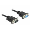 Delock Seriell Kabel RS-232 D-Sub9 Stecker zu Buchse mit schmalem Steckergehäuse 1 m